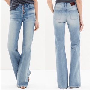 Madewell Flea Market Flare Button Front Jean SHORT